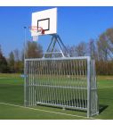 Anti vandalisme voetbaldoel 300 x 200 cm met basket