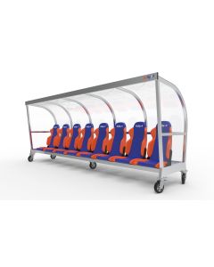 Verplaatsbare Dug-out model PRO met Sportstoelen
