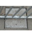 Verankering voetbaldoel betonpoer 30 x 30 cm